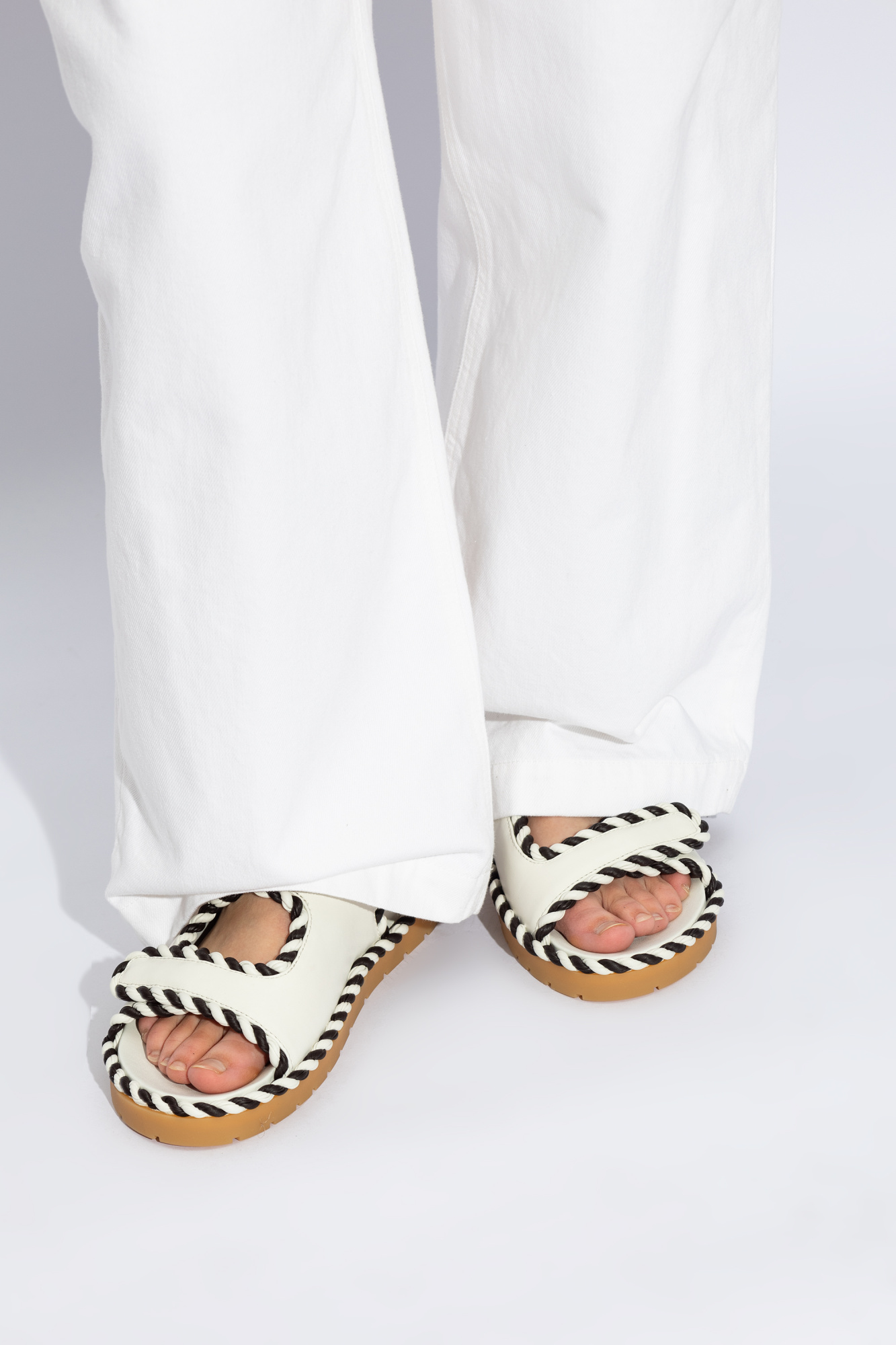 White 'Jack' Sandals Bottega Veneta - Vitkac France